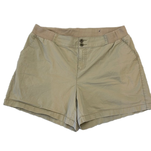 Lane Bryant Pants - Lane Bryant Pull On  Khaki Style Tan Shorts Elastic Waist. Size 14 Super Comfy